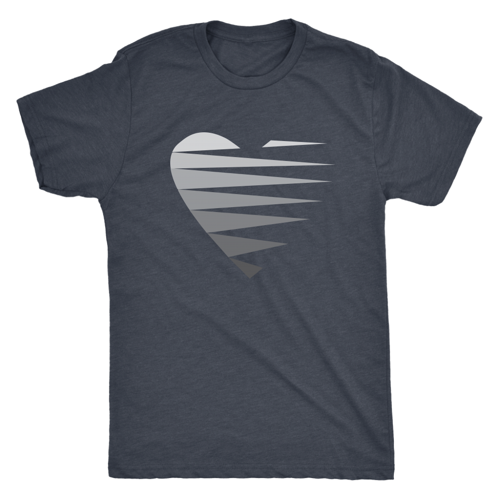 SINGLE HEART - GREY - Men's Tee