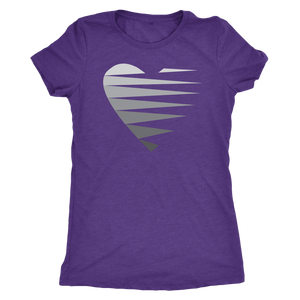 SINGLE HEART - GREY - Women's Tee