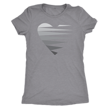 Load image into Gallery viewer, SINGLE HEART - GREY - Women&#39;s Tee