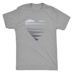 SINGLE HEART - GREY - Men's Tee