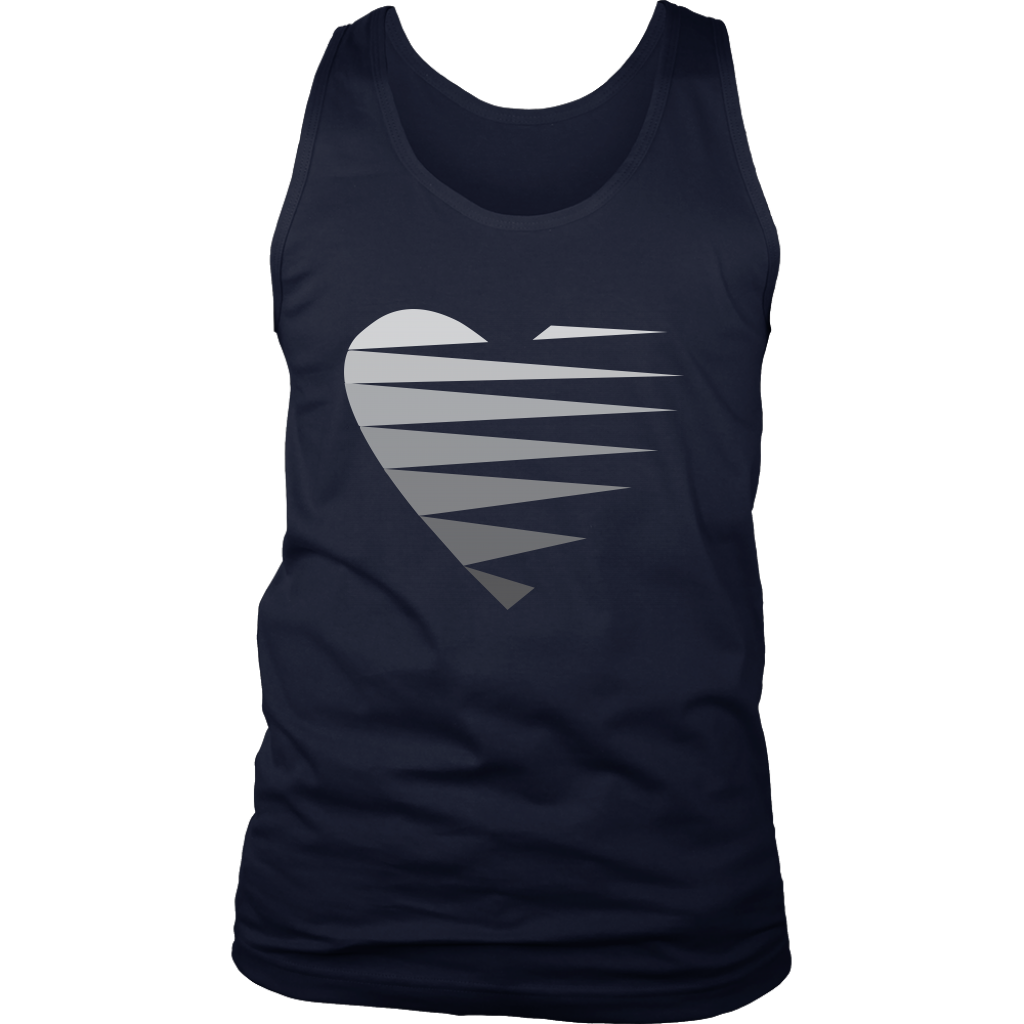 SINGLE HEART - GREY - Men's Tank