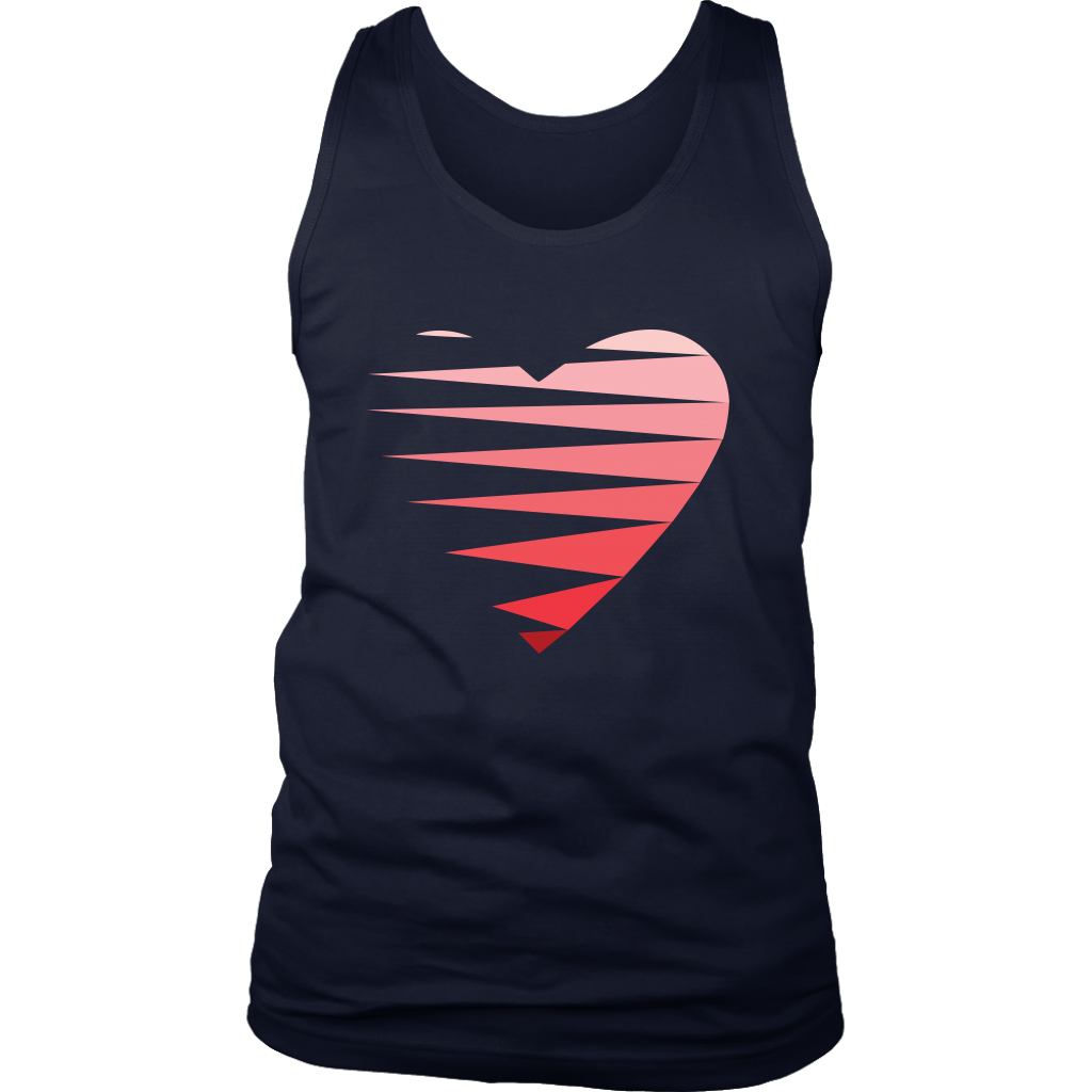 SINGLE HEART - RED - Men's Tank