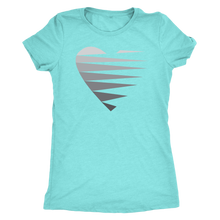 Load image into Gallery viewer, SINGLE HEART - GREY - Women&#39;s Tee