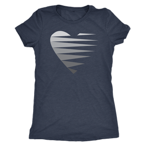 SINGLE HEART - GREY - Women's Tee