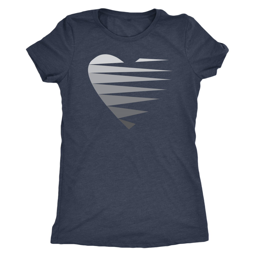 SINGLE HEART - GREY - Women's Tee